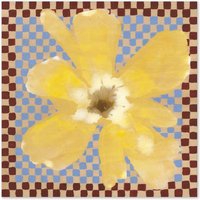 Paper Collective - Flower with Checks 03 Poster, 100 x 100 cm von Paper Collective