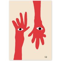 Paper Collective - Hamsa Hands Poster, 30 x 40 cm von Paper Collective