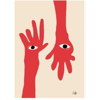 Paper Collective - Hamsa Hands Poster, 50 x 70 cm von Paper Collective