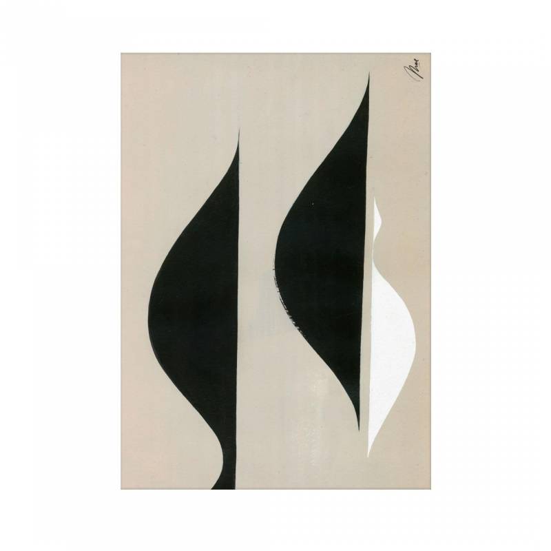 Paper Collective - Music 02 Kunstdruck 30x40cm - beige, weiß, schwarz/BxH 30x40cm von Paper Collective