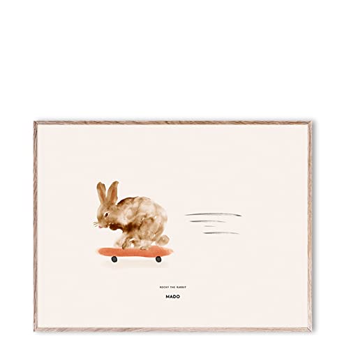 Paper Collective Rocky The Rabbit Poster, 30x40 cm von Paper Collective