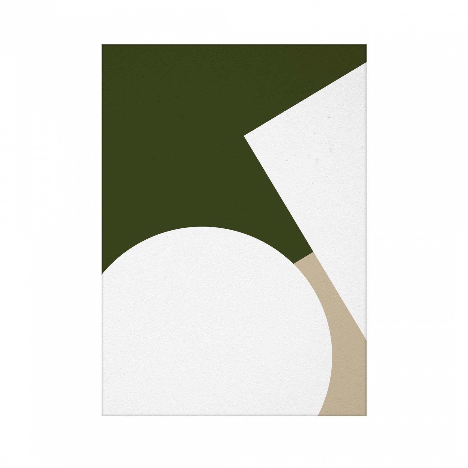 Paper Collective - Simple Forms III Kunstdruck 30x40cm - weiß, beige, grün/BxH 30x40cm von Paper Collective