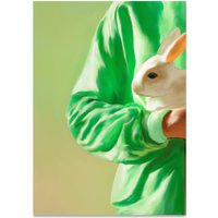 Paper Collective - White Rabbit Poster, 70 x 100 cm von Paper Collective