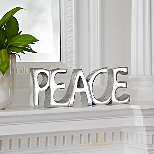 'Peace'-Schild aus recyceltem Metall | 24 cm x 9 cm | Fair gehandelt & handgefertigt | New Home Decor Geschenk Kaminsims Metall Ornament von Paper High