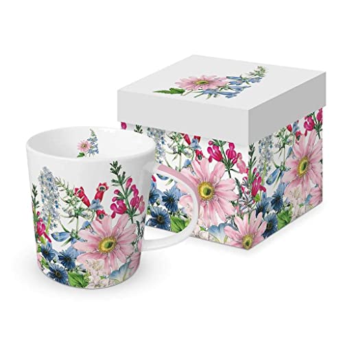 Kaffeebecher Blumen mit Geschenkbox, Tasse Gartenblumen Geschenkset Floriculture von Paperproducts Design