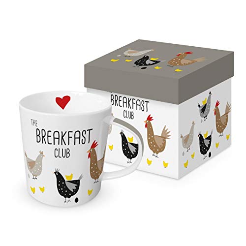 Paper Product Design Kaffeetasse Henne mit Geschenkbox, Tasse Tiere Breakfast Club von Paper Product Design