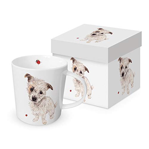 Kaffeebecher Hund "Omelette" mit Geschenkbox, Tasse Tiere Tier Geschenkset Hunde von Paperproducts Design