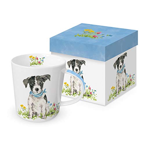 Kaffeebecher Hund mit Geschenkbox, Border Collie Bobby, Tasse Tiere Tier Geschenkset Hunde von Paper Product Design