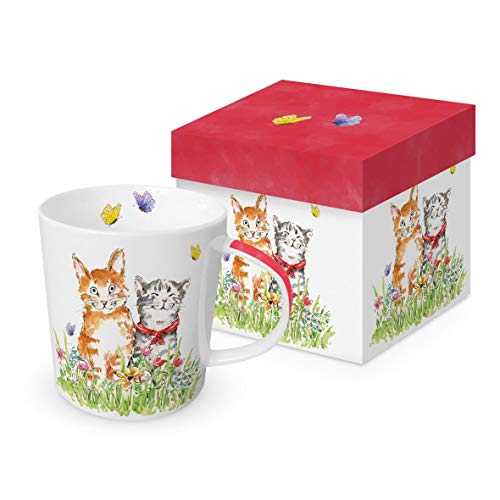 Kaffeebecher Katzen mit Geschenkbox, O´Malley & Friend, Tasse Tiere Tier Geschenkset Katze Kätzchen von Paperproducts Design