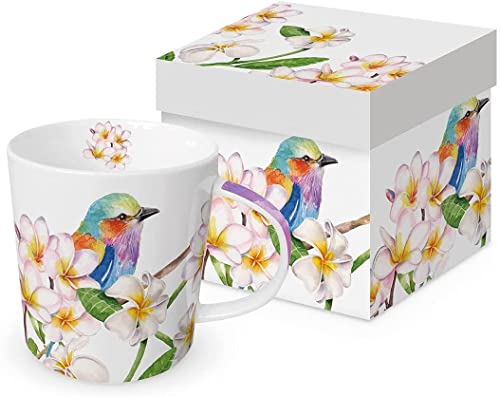 Kaffeebecher exotische Vögel "Sri Lanka" mit Geschenkbox, Tasse Tiere Tier Geschenkset Vogel von Paperproducts Design