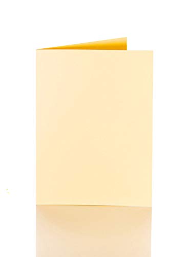 25 Faltkarten A6 240g/m² Gold-Gelb für Briefumschläge im Format DIN C6 von Paper24