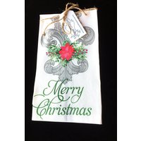Weihnachten Geschirrtuch | Fleur De Lis Gastgeschenk Weihnachtliche Lys Weihnachtsstern Urlaub von PaperGumbo