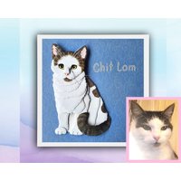 Personalisiertes Katzen Portrait Handgefertigtes 3D Papierbild Personalisiertes Katzen Portrait Handgefertigtes 3D Papierbild von PaperPawtraits