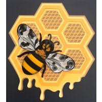 Bumble Bee Papier Quilling Kunstwerk - Bienenwabe 1. Jahrestag Geschenk Bienenmutter Muttertagsgeschenk Bienenhüter Kunstsammlung von PaperSweetly