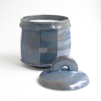Marineblaue Haustierurne - Blaue Urne 35 Pfund Für Kleinen Hund, Keramikurne Handgemachte von PaperTurtleUrns