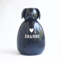 Reserviert Für Mary - Mittelgroße Hundkatzenurne Handgemachte Haustierurne, Urne Für Labrador Retriever, Schwarze von PaperTurtleUrns