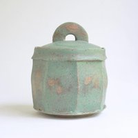 Rustikale Grüne Haustier-Urne - 35 Pfund Kleine Hunde-Urne, Keramik Katzen-Urne, Handgemachte von PaperTurtleUrns
