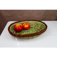 Grüne Obstschale Aus Zeitung von PaperUpcyclingShop