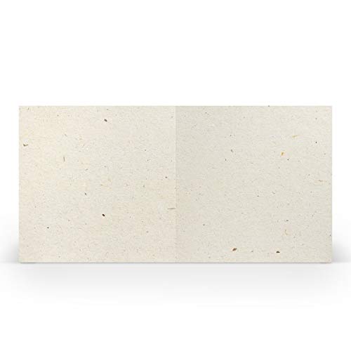 PAPERADO 150 Faltkarten Quadratisch 15,7 x 15,7 cm - Terra Vanilla Creme Beige - Doppelkarten vorgefaltet blanko 220 g/m² - Kleine Klappkarten Basteln Einladungskarten Hochzeit Kommunion von Paperado