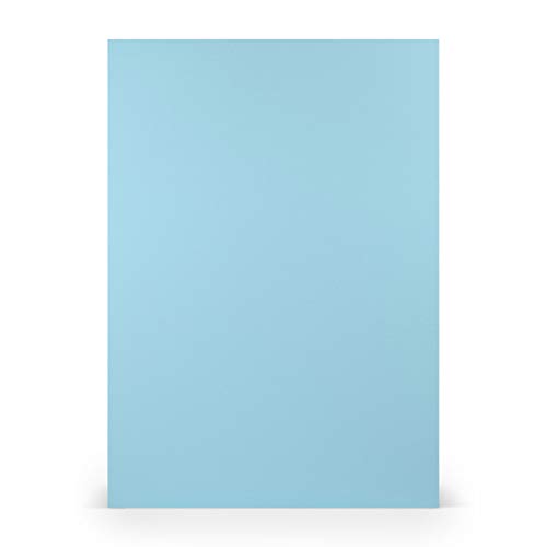 PAPERADO 25x Bastelkarton DIN A4 - Aqua gerippt Hell-Blau 220 g/m² Tonkarton - Dickes Bastelpapier in 29,7 x 21 cm Malen, Basteln perfekte Bastelpappe von Paperado