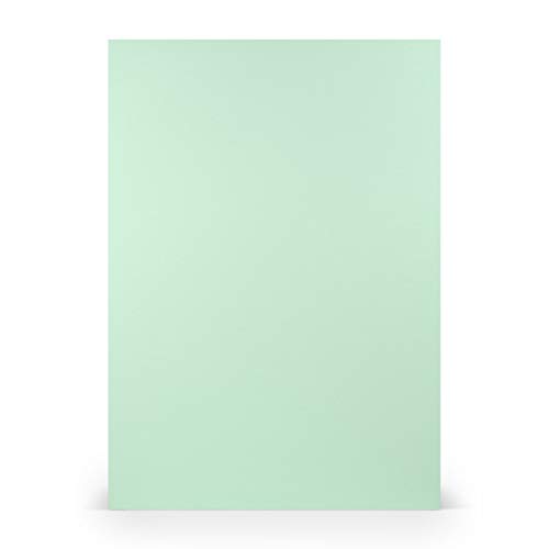 PAPERADO 25x Bastelkarton DIN A4 - Mint gerippt Eukalyptus Hell-Grün 220 g/m² Tonkarton - Dickes Bastelpapier in 29,7 x 21 cm Malen, Basteln perfekte Bastelpappe von Paperado