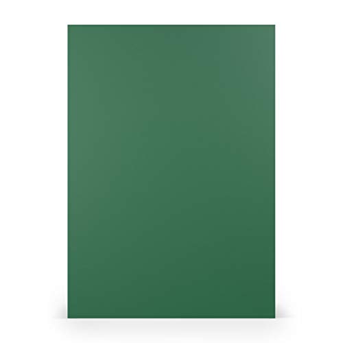 PAPERADO 25x Bastelkarton DIN A4 - Tannengrün gerippt Dunkel-Grün 220 g/m² Tonkarton - Dickes Bastelpapier in 29,7 x 21 cm Malen, Basteln perfekte Bastelpappe von Paperado