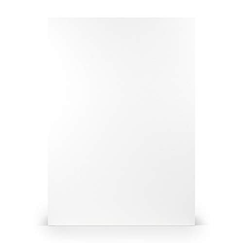 PAPERADO 25x Bastelkarton DIN A4 - Weiß gerippt 220 g/m² Tonkarton - Dickes Bastelpapier in 29,7 x 21 cm Malen, Basteln perfekte Bastelpappe von Paperado