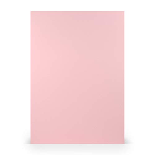 PAPERADO 50x Bastelkarton DIN A4 - Flamingo gerippt Lila Rosa 220 g/m² Tonkarton - Dickes Bastelpapier in 29,7 x 21 cm Malen, Basteln perfekte Bastelpappe von Paperado