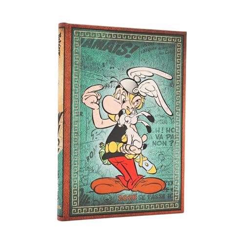 2026 Asterix the Gaul (The Adventures of Asterix) Midi 12-month Verso Hardcover Flexi Dayplanner 2026 (Elastic Band Closure) von Paperblanks