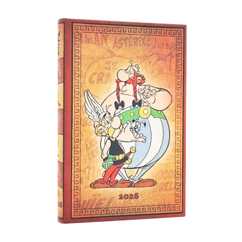 2026 Asterix & Obelix (The Adventures of Asterix) Mini 12-month Verso Hardcover Flexi Dayplanner 2026 (Elastic Band Closure) von Paperblanks
