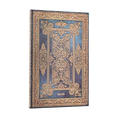 2026 Blue Luxe (Luxe Design) Maxi 12-month Vertical Hardcover Flexi Dayplanner 2026 (Elastic Band Closure) von Paperblanks