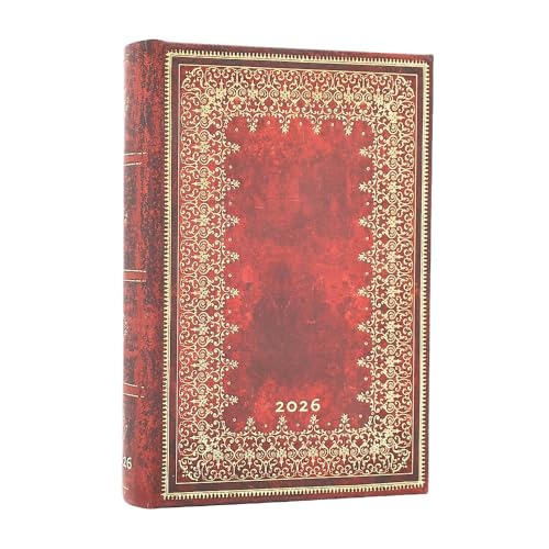 2026 Foiled (Old Leather Collection) Mini 12-month Day-at-a-Time Hardcover Flexi Dayplanner 2026 (Elastic Band Closure) von Paperblanks