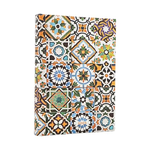 2026 Porto (Portuguese Tiles) Day-at-a-Time Hardcover Flexi Dayplanner 2026 (Elastic Band Closure) von Paperblanks
