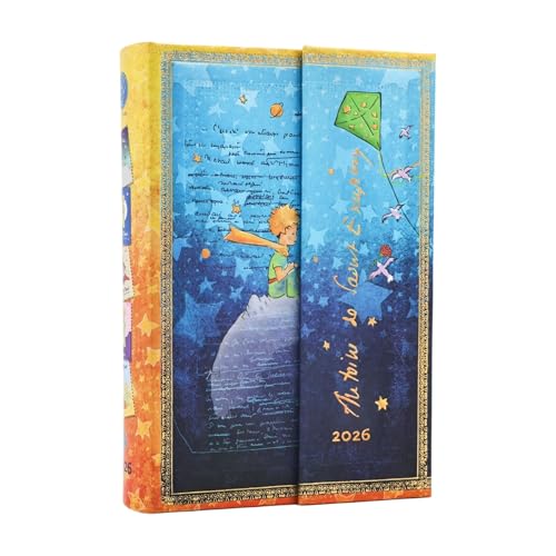 2026 Saint-Exupéry, The Little Prince (Embellished Manuscripts Collection) Mini 12-month Day-at-a-Time Hardcover Flexi Dayplanner 2026 (Wrap Closure) von Paperblanks