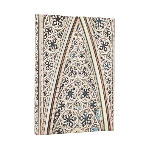 2026 Vault of the Milan Cathedral (Duomo di Milano) Midi 12-month Verso Hardcover Flexi Dayplanner 2026 (Wrap Closure) von Paperblanks