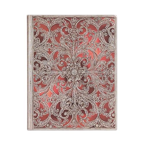 Garnet (Silver Filigree Collection) Ultra Lined Softcover Flexi Journal: Flexi softcover, 100 gsm, ribbon marker, memento pouch, elastic closure von Paperblanks