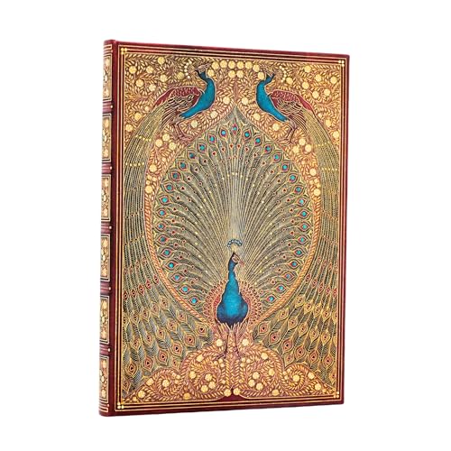 Hafiz's Peacocks Sangorski & Sutcliffe Midi Unlined Elastic Band 120 Gsm von Paperblanks