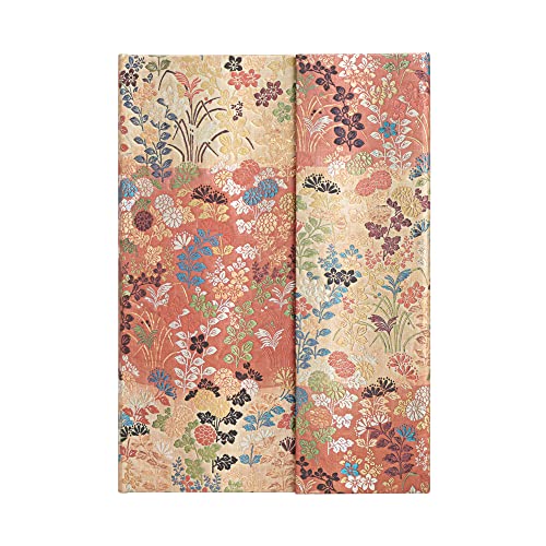 Kara-ori (Japanese Kimono) Midi Unlined Journal: Hardcover, 120 gsm, ribbon marker, memento pouch, wrap closure von Paperblanks