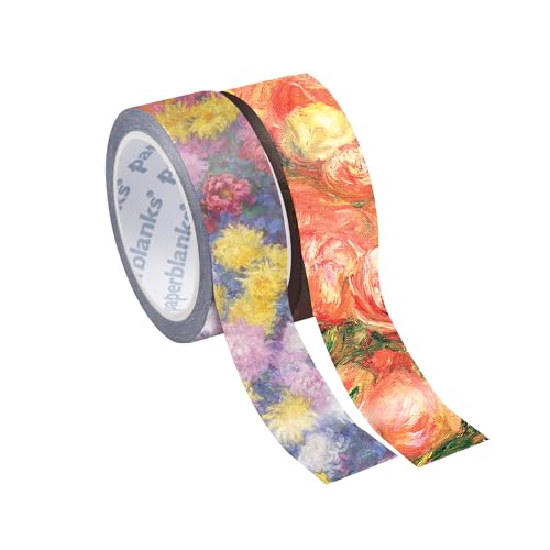 Monet's Chrysanthemums/renoir, Letter to Morisot 1892, Washi Tape Mixed Pack (Paperblanks Washi Tape) von Paperblanks