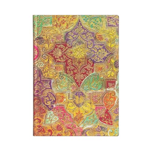 Paperblanks, Brocaded Paper, Bavarian Wild Flower, Flexi, Midi, Lined, 100 GSM: Flexi softcover, 100 gsm, ribbon marker, pouch, book edge printing von Paperblanks