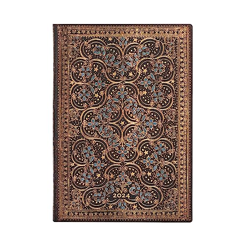Paperblanks 12 Monate Softcover Flexis-Kalender 2024 Restauration | Horizontal | Midi (125 × 175 mm) von Paperblanks