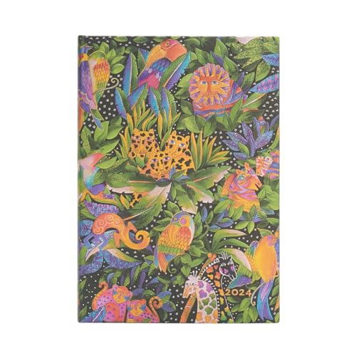 Paperblanks 12-Monatskalender 2024 Jungle Song | Vertikal | Midi (130 × 180 mm) von Paperblanks