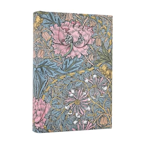 Paperblanks | 2026 Blue Luxe | Luxe Design | 12-Monatskalender | Mini | Horizontal | Elastikband-Verschluss | 160 Pg | 100 GSM von Paperblanks