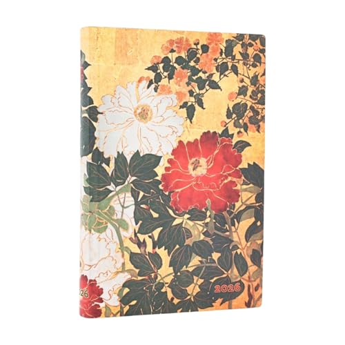 Paperblanks | 2026 Natsu | Rinpa Florals | 12-Monatskalender Flexi | Mini | Horizontal | Elastikband-Verschluss | 176 Pg | 100 GSM von Paperblanks