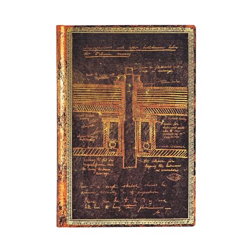 Paperblanks FB6437-4 | Softcover Flexis | Tesla, Skizze einer Turbine | Unliniert | Mini (95 × 140 mm) (Embellished Manuscripts Collection) von Paperblanks