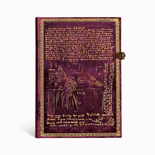 Paperblanks - Faszinierende Handschriften Die Brontë-Geschwister - Notizbuch Midi Liniert - Sonderausgabe, Midi (180 x 130) von Paperblanks