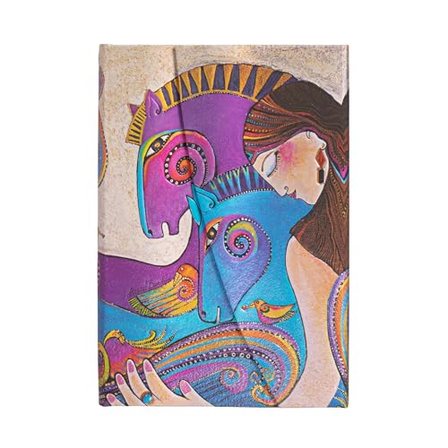 Paperblanks Hardcover Notizbücher Die Seele des Pferdes | Liniert | Mini (100 × 140 mm): Hardcover, Wrap Closure, 85 gsm, ribbon marker, pouch (Mystical Horses) von Paperblanks