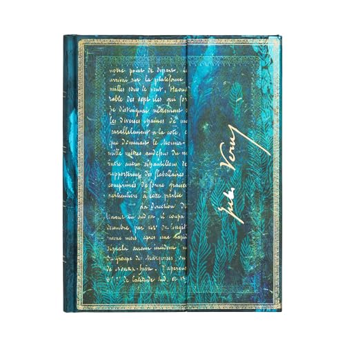 Paperblanks - Verne, Twenty Thousand Leagues - Embellished Manuscripts Collection - Ultra - Lined - Wrap Closure - 120 Gsm von Paperblanks