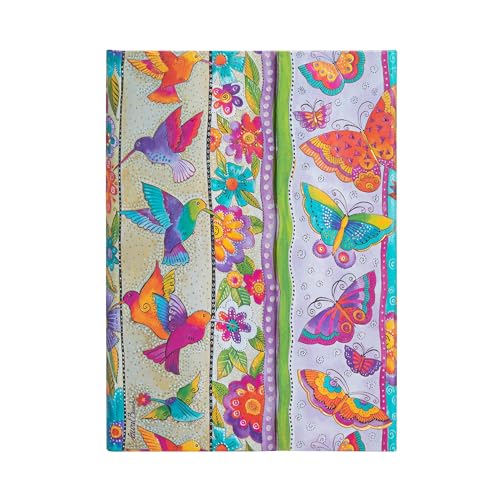 Paperblanks - Hummingbirds & Flutterbyes - Playful Creations - Midi - Lined - Wrap Closure - 120 Gsm von Paperblanks