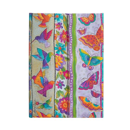 Paperblanks - Hummingbirds & Flutterbyes - Playful Creations - Mini - Lined - Wrap Closure - 85 Gsm von Paperblanks